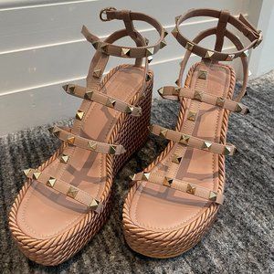 Valentino Garavani - Rockstud Espadrille Wedge Sandals
